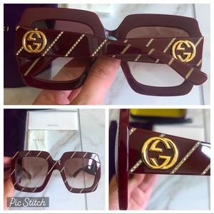 🔥NEW GUCCI SWAROVSKI CRYSTAL SUNGLASSES 🔥